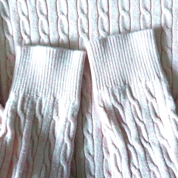 Tommy Hilfiger Sweater Light Pink Pullover Scoop Neck Cable Knitted - Picture 4 of 6